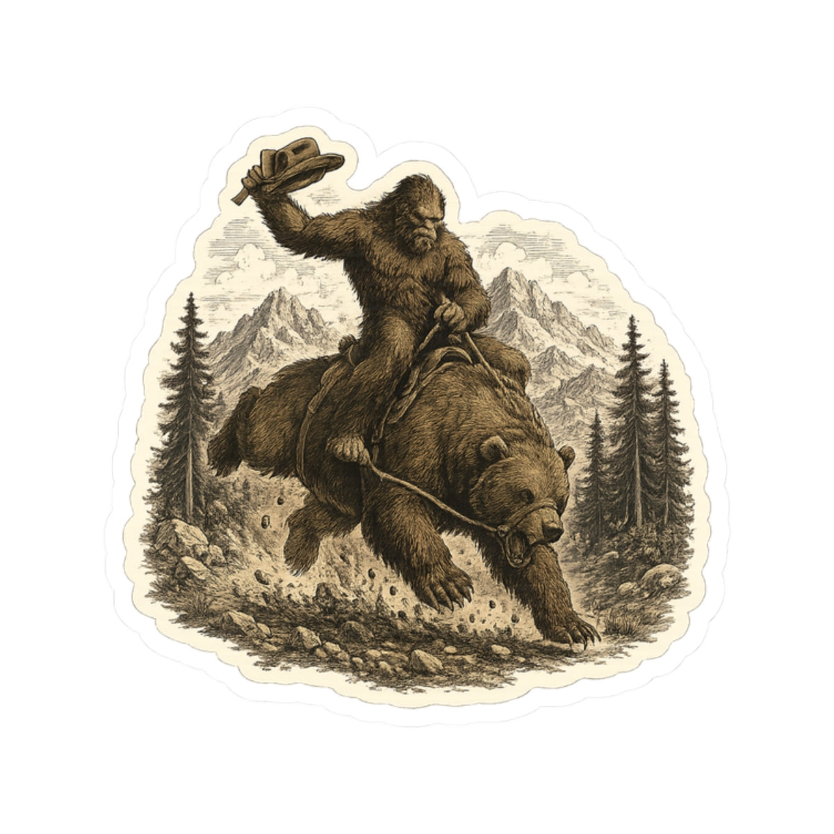 Sasquatch Wild rides. Wilder legends. - 3 inch Matte