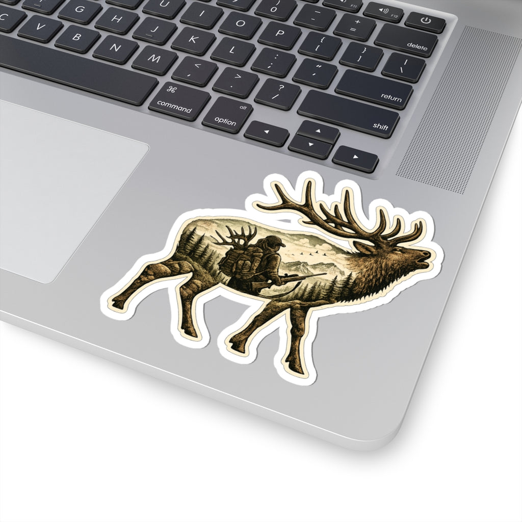 Bull Elk Hunter Sticker  – Female Version - 3 inch