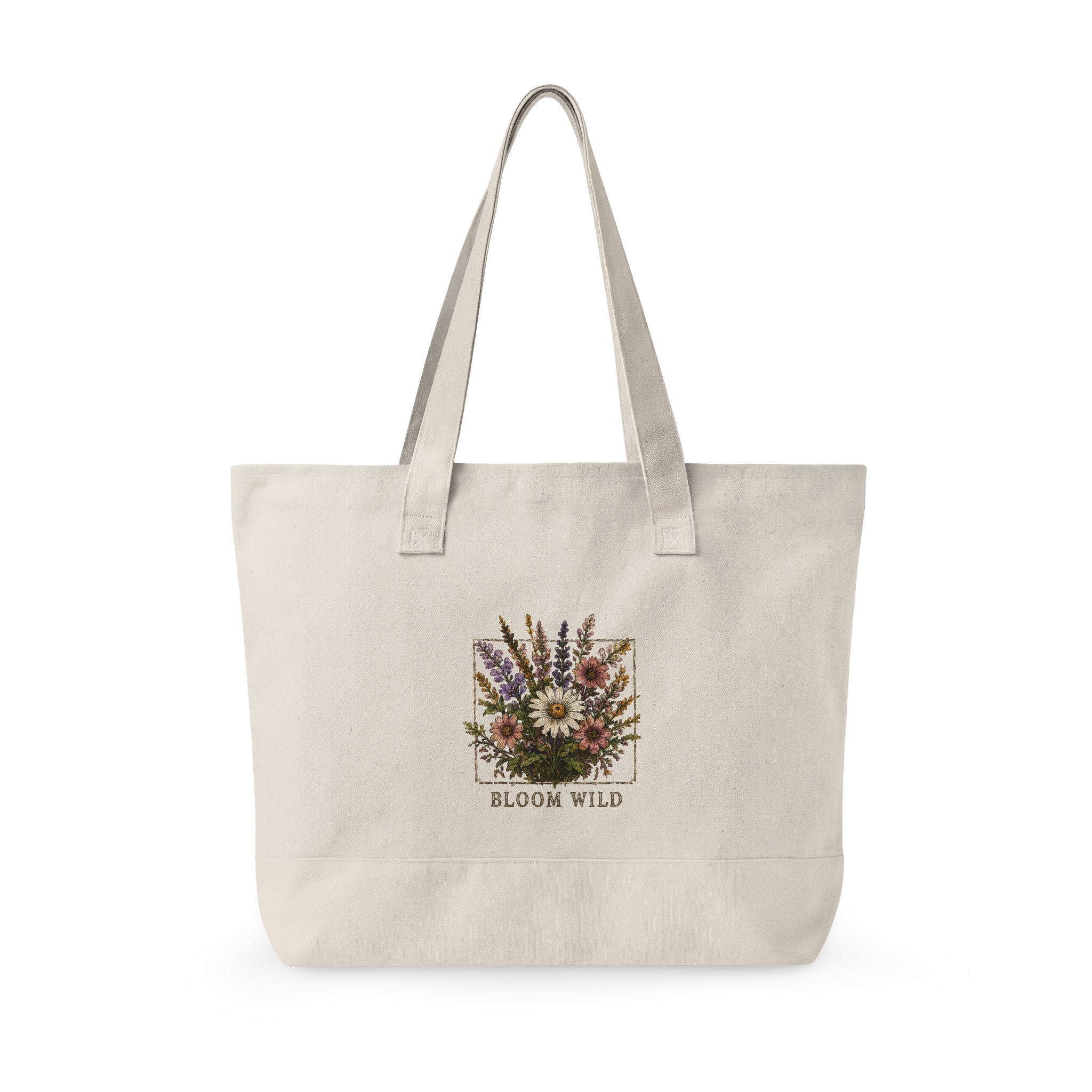 Zippered Canvas Tote