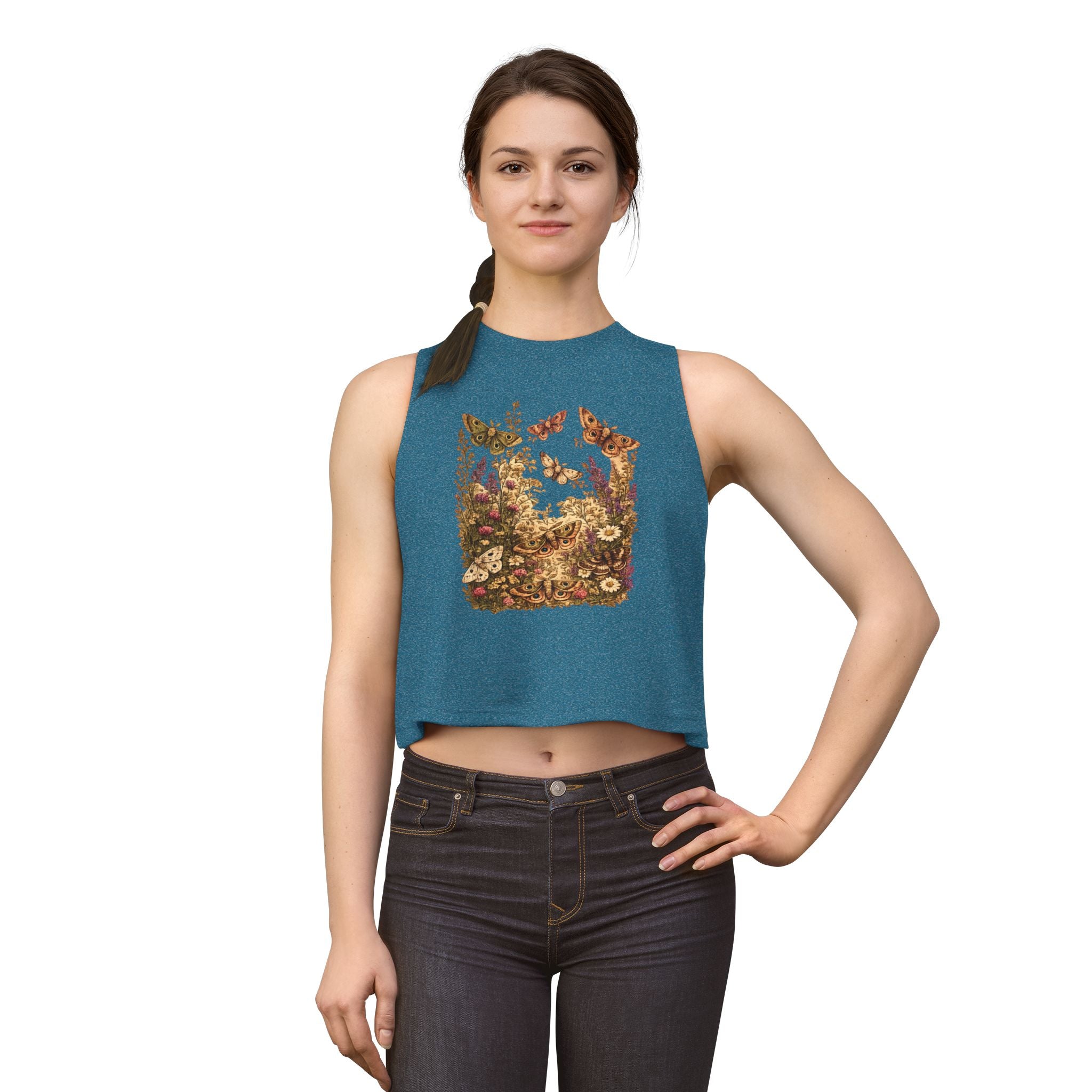 Floral Butterfly Garden Crop Top
