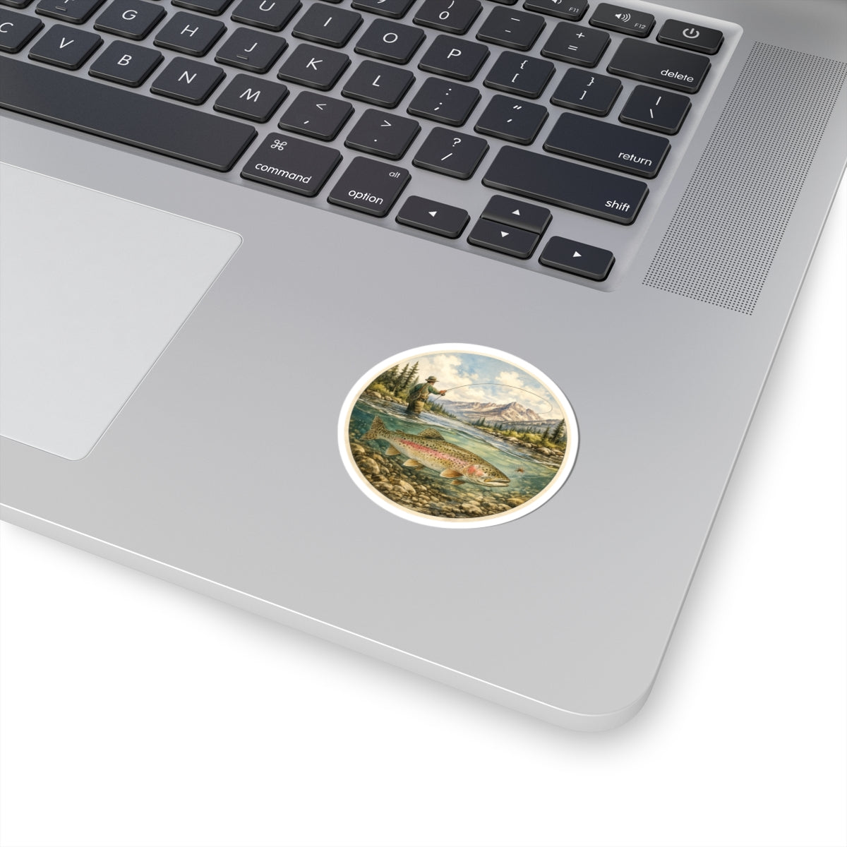 Trout Fly Fishing Sticker — 3 inch Matte