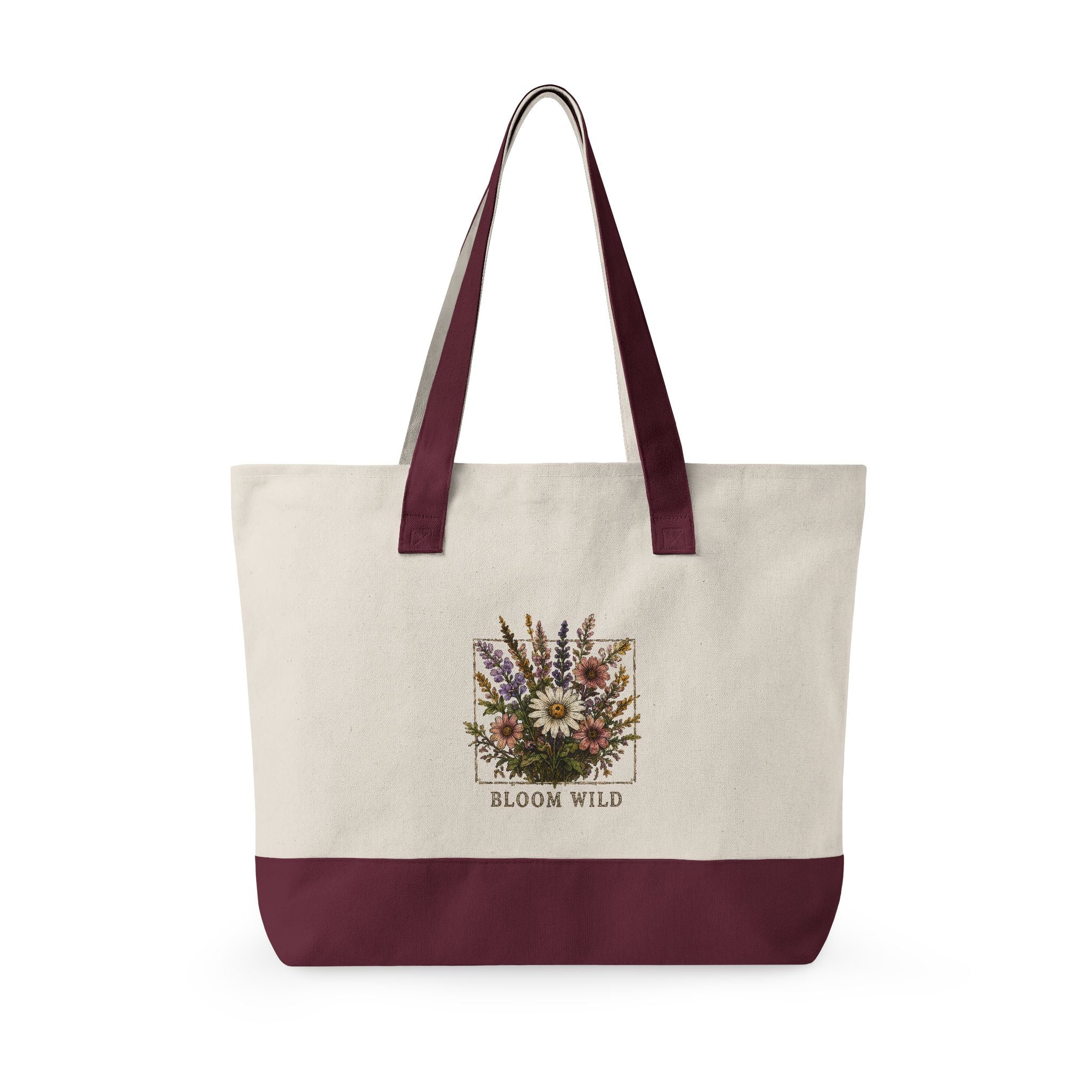 Zippered Canvas Tote