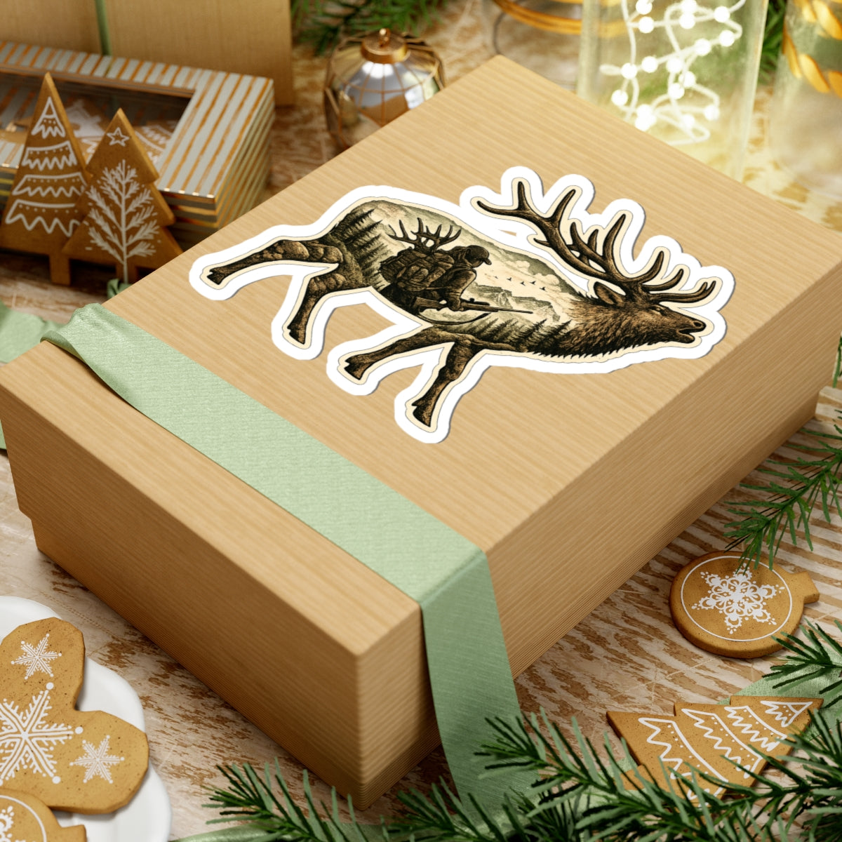 Bull Elk Hunter Sticker  – Female Version - 3 inch