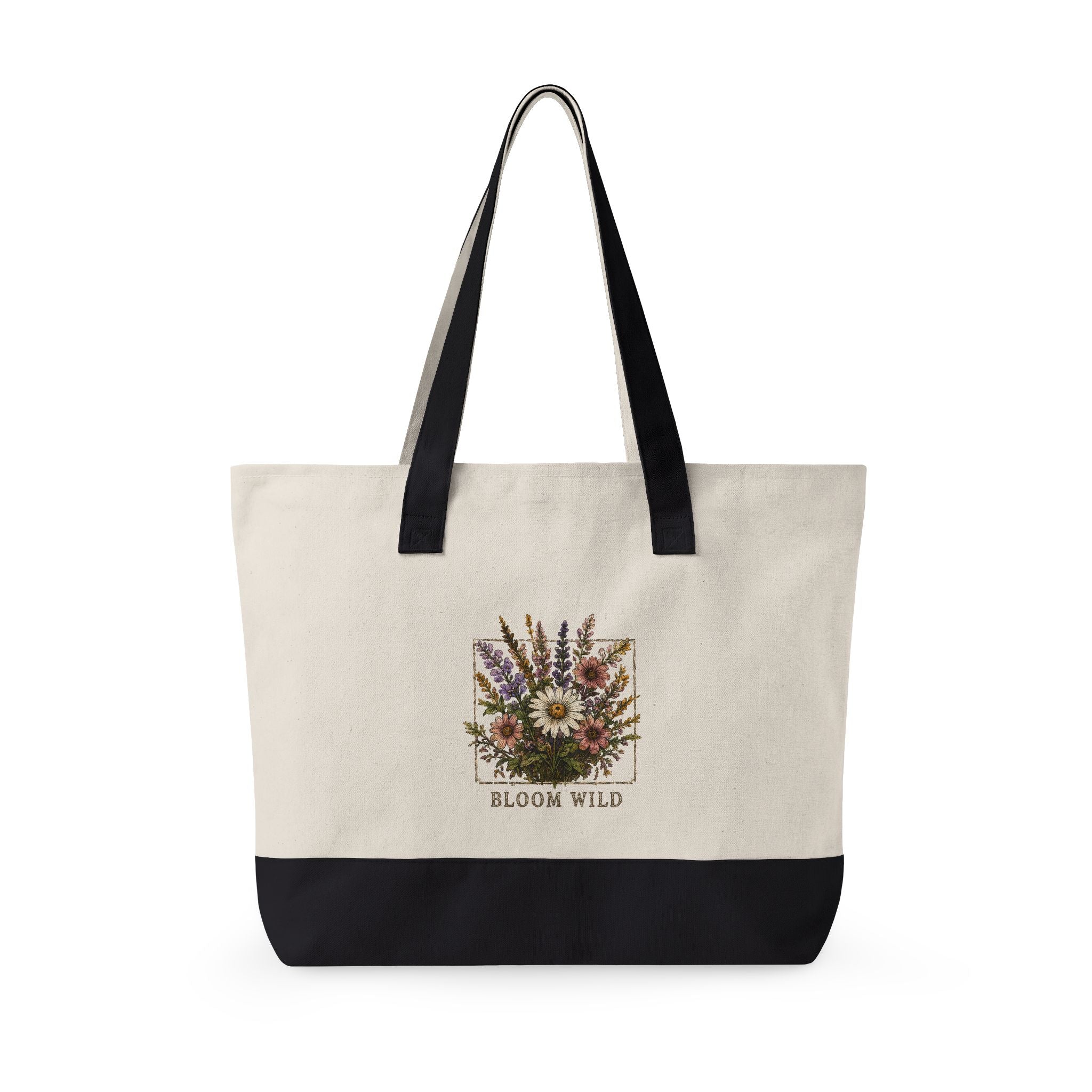Zippered Canvas Tote
