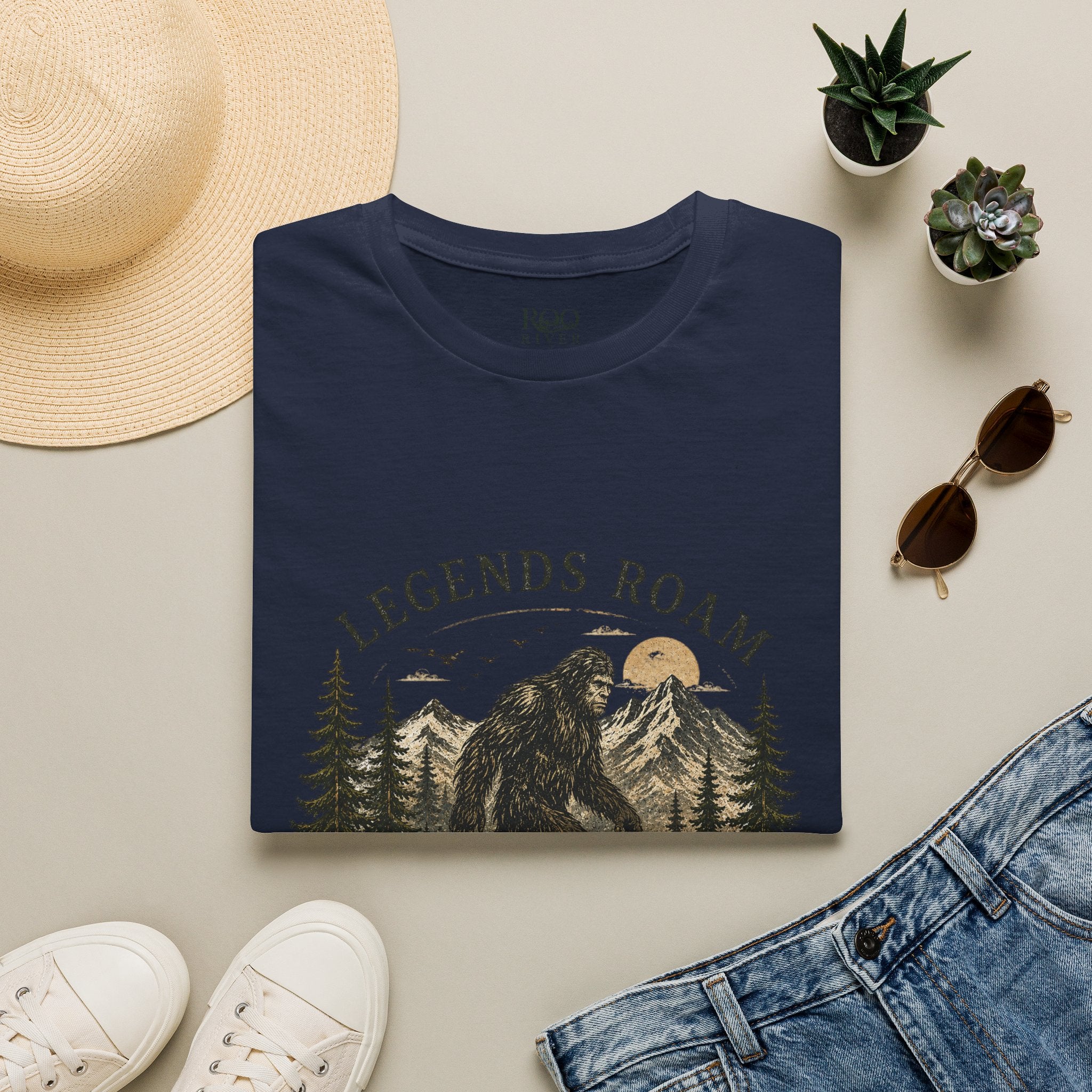 T-Shirt — 'Legends Roam' Bigfoot Graphic Tee | Wild & Untamed Nature Design