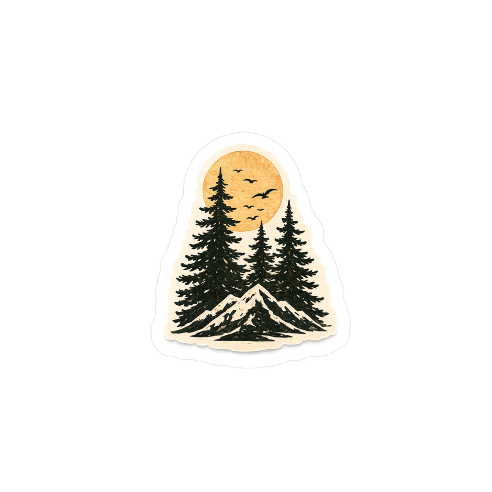Mountain Pines Sticker — 3 inch Matte