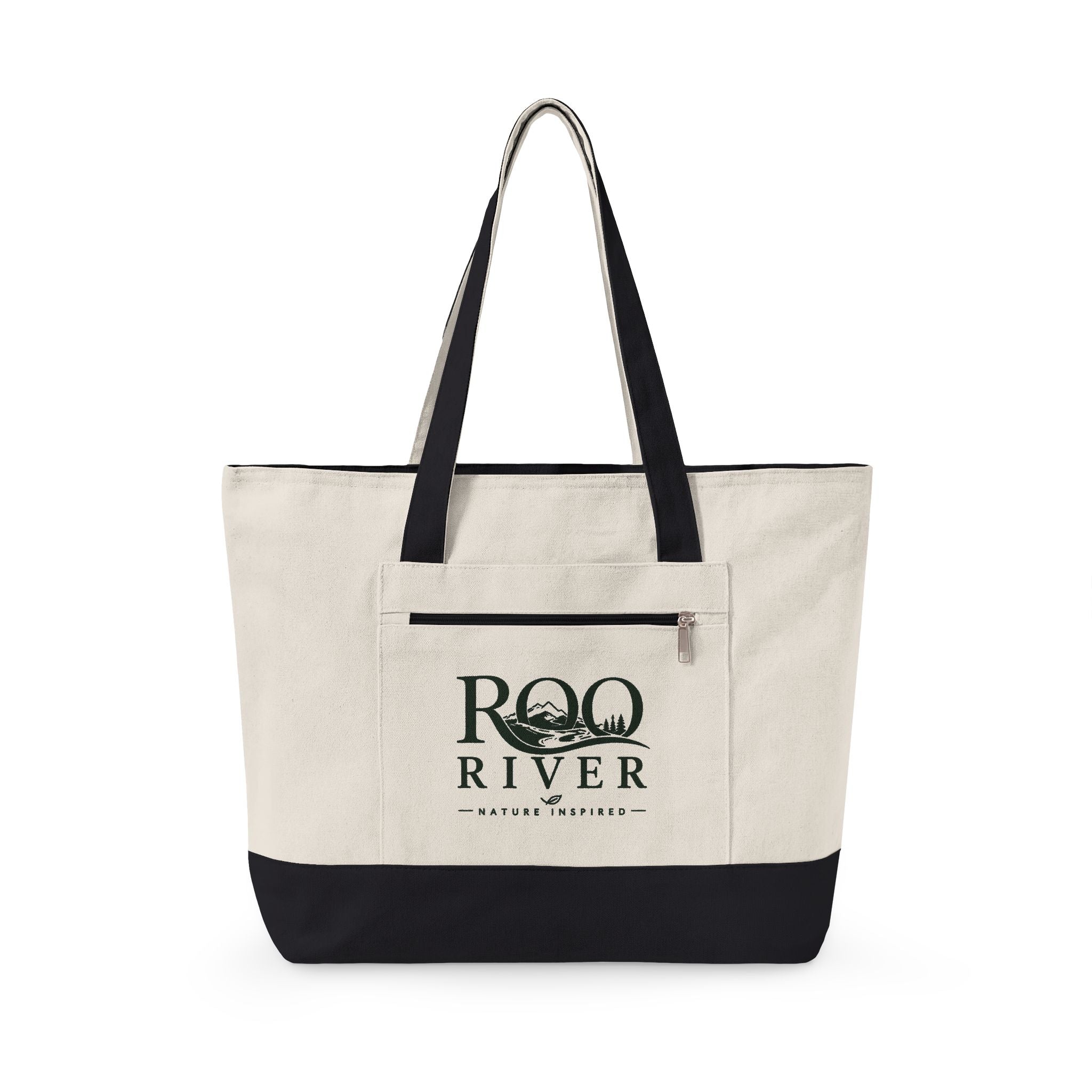Zippered Canvas Tote