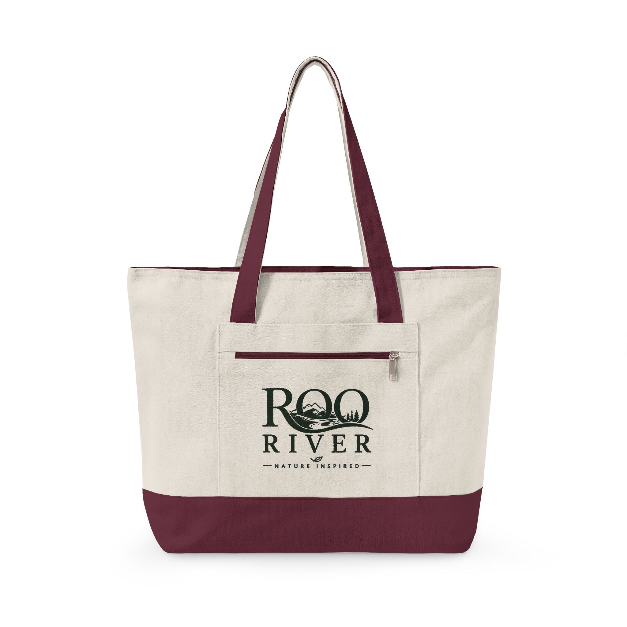 Zippered Canvas Tote