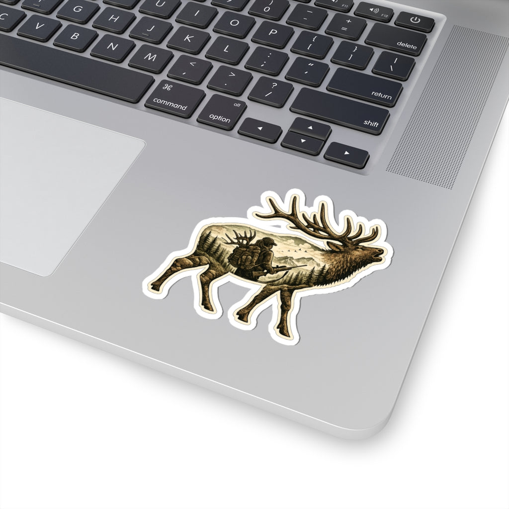 Bull Elk Hunter Sticker  – Female Version - 3 inch