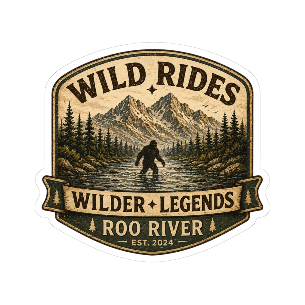 Wild Rides, Wilder Legends Sasquatch Sticker Sticker — 3 inch Glossy