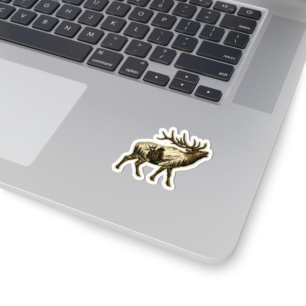 Bull Elk Hunter Sticker  – Female Version - 3 inch