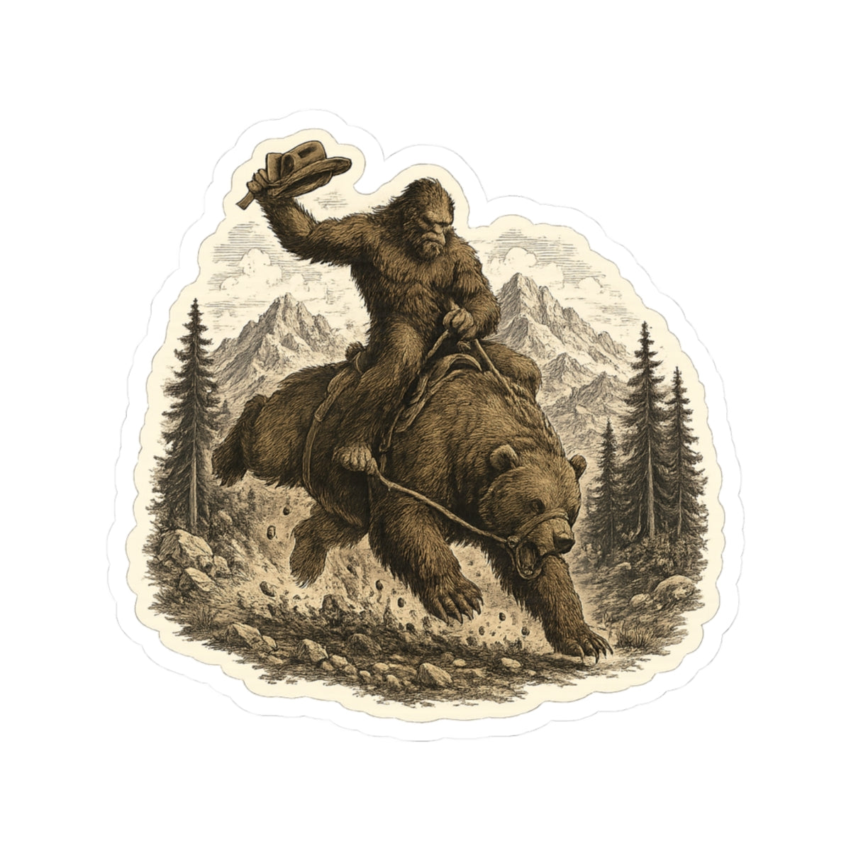 Sasquatch Wild rides. Wilder legends. - 3 inch Matte