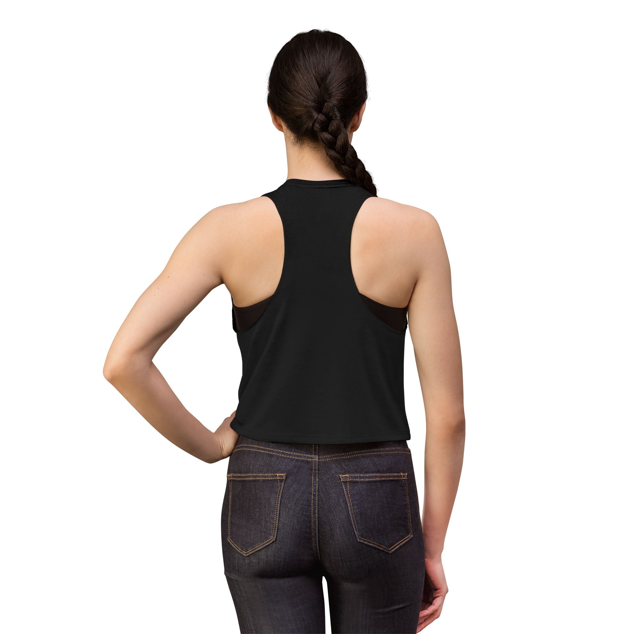 Moth & Wildflower Crop Top — Boho Nature Graphic Tank