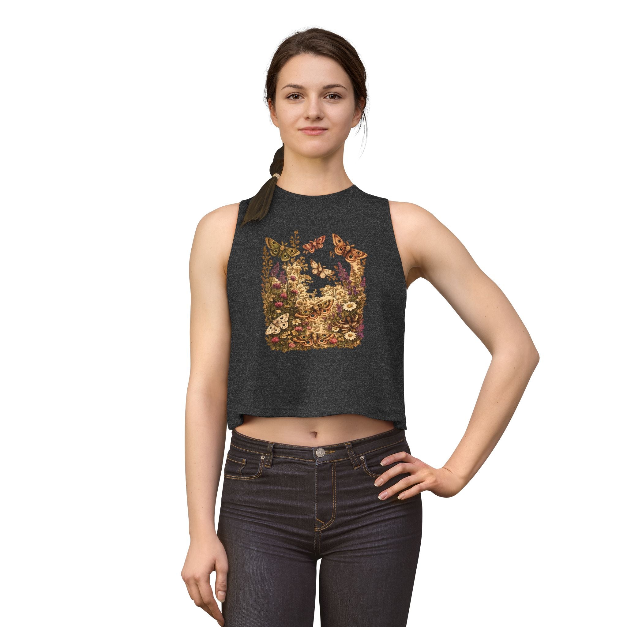 Floral Butterfly Garden Crop Top