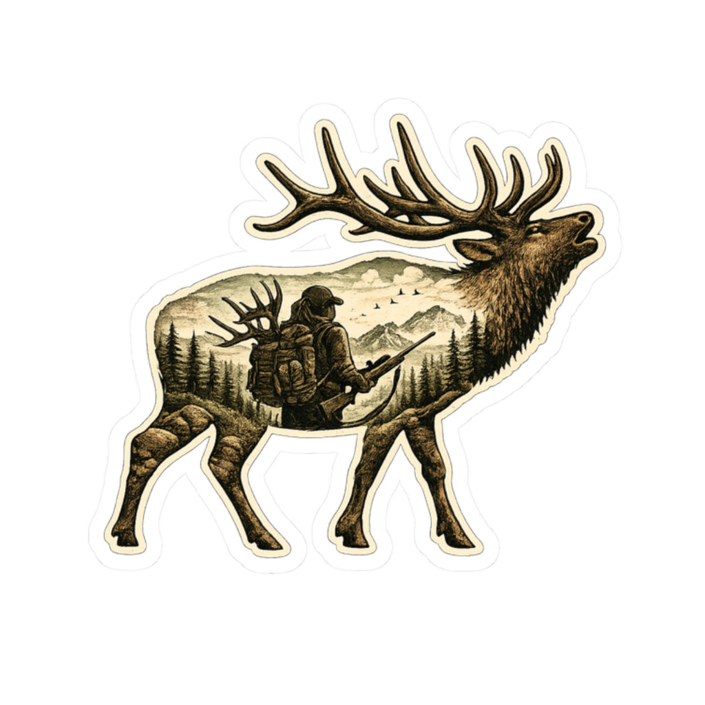 Bull Elk Hunter Sticker  – Female Version - 3 inch
