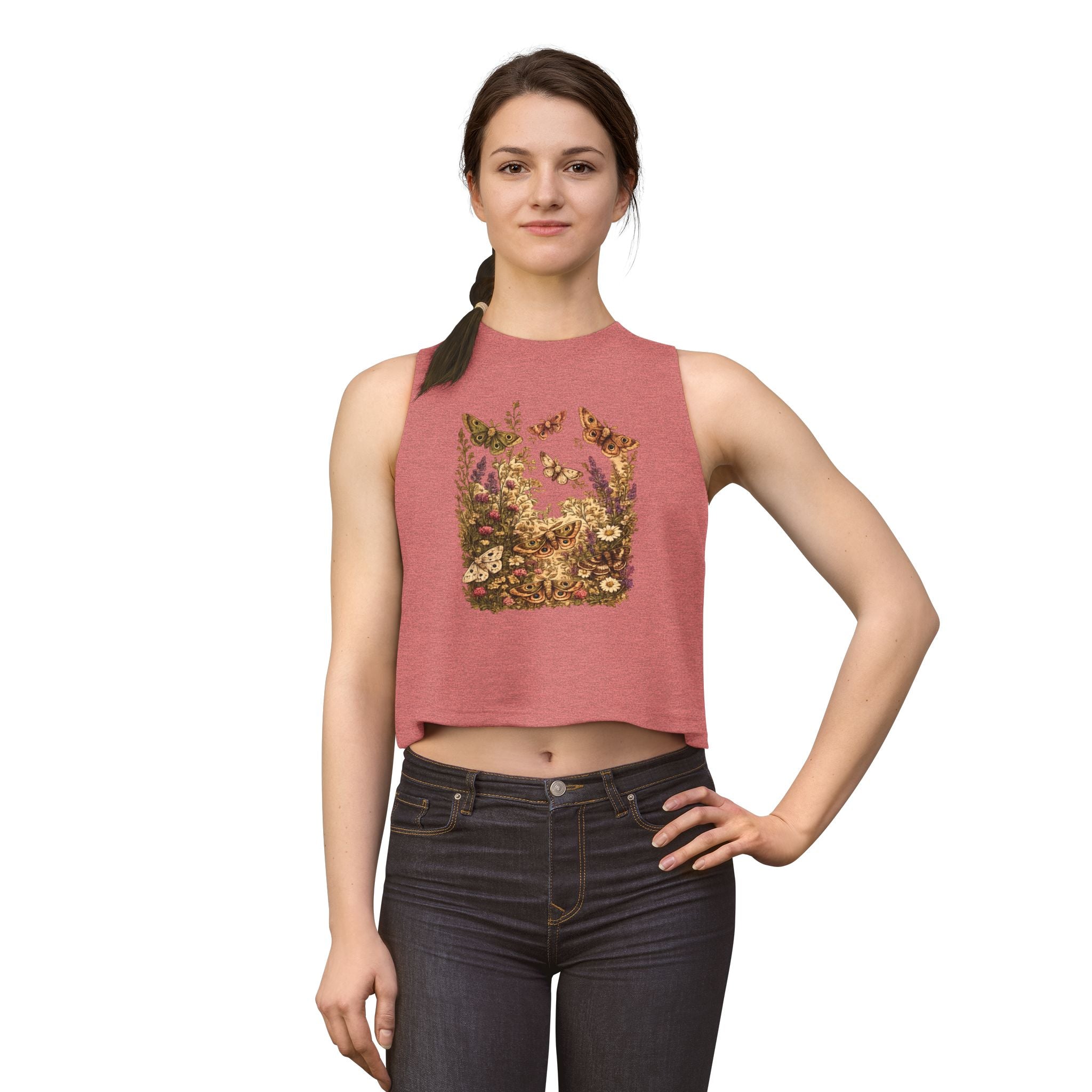 Floral Butterfly Garden Crop Top