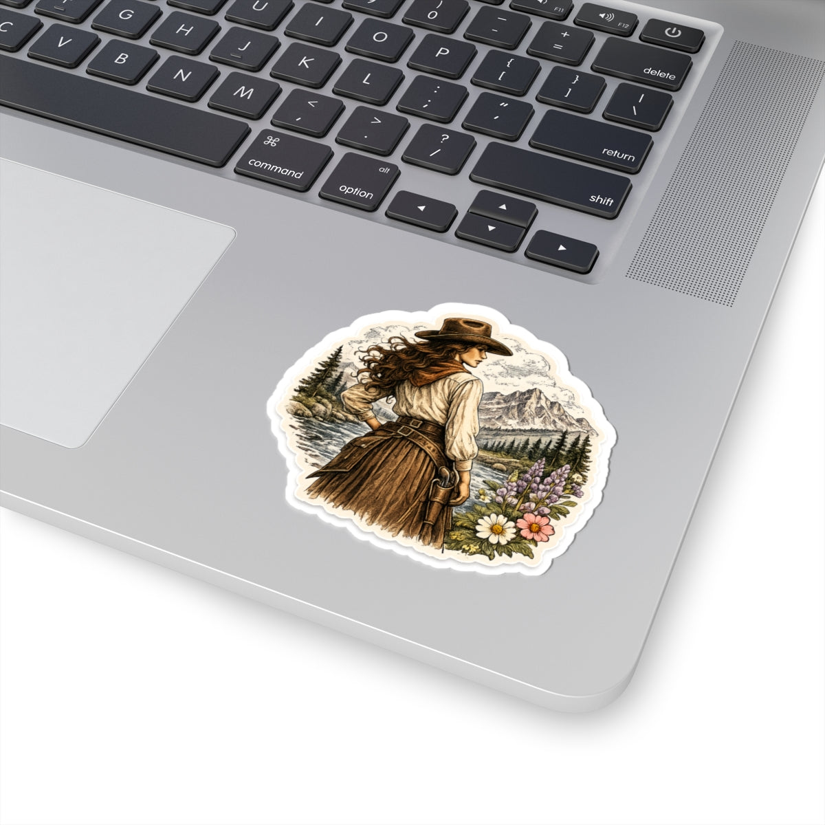 Vintage Western Cowgirl Sticker — 3 inch Matte