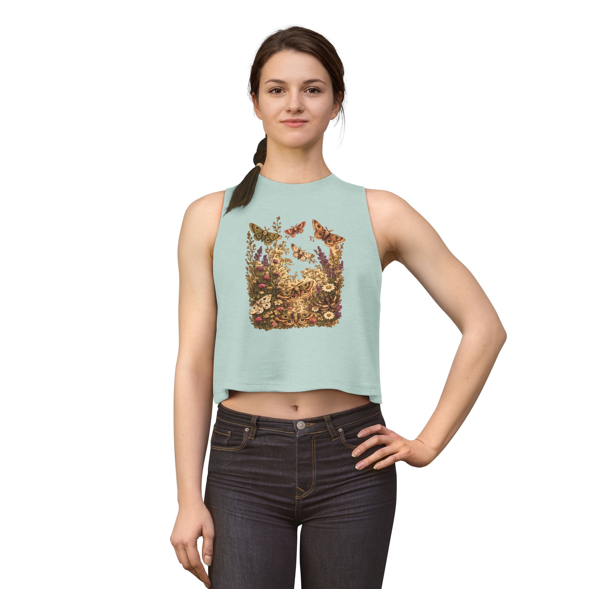Floral Butterfly Garden Crop Top