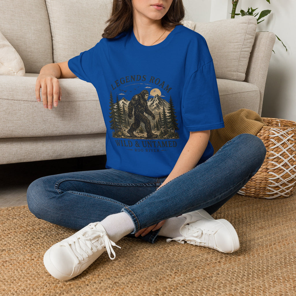 T-Shirt — 'Legends Roam' Bigfoot Graphic Tee | Wild & Untamed Nature Design
