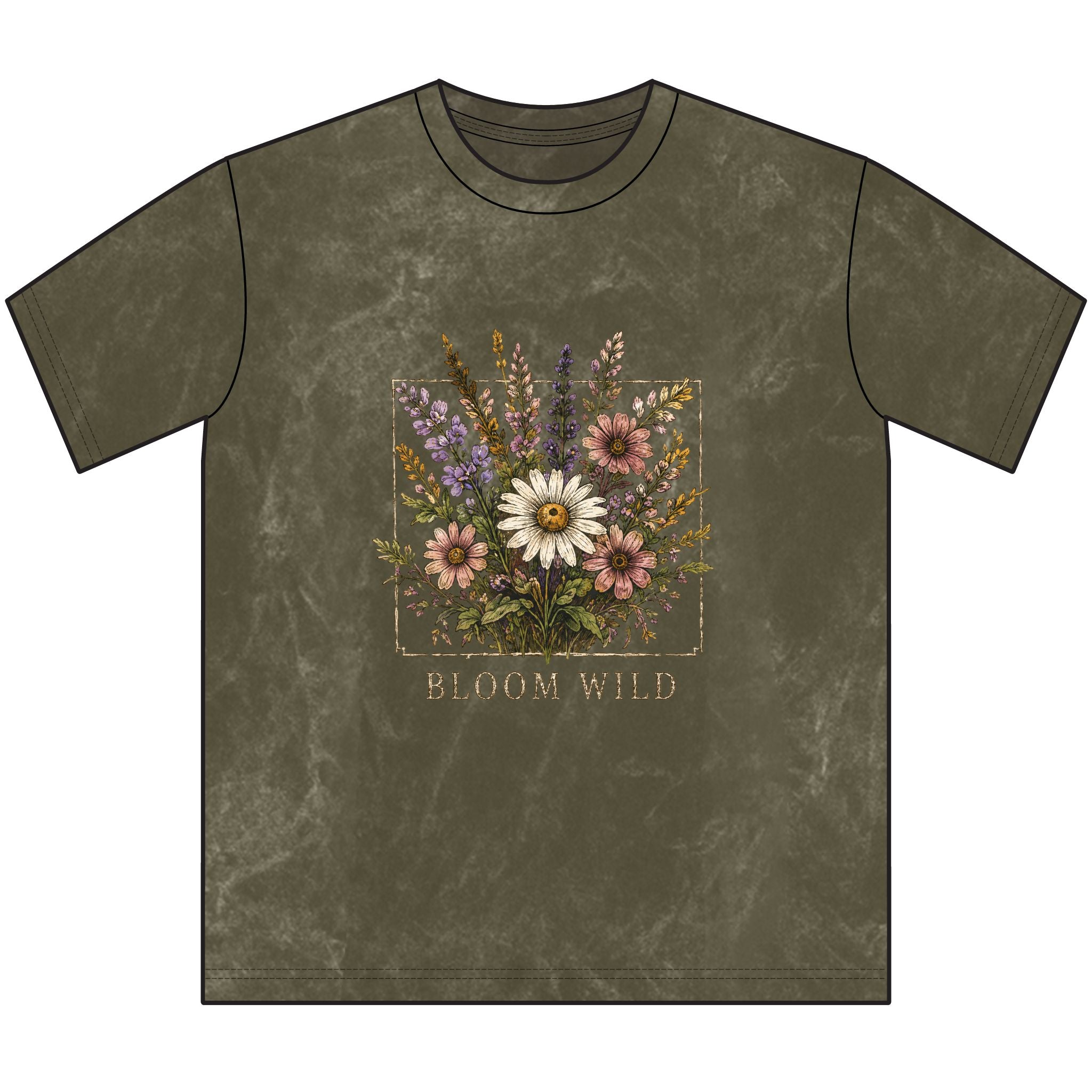 Vintage Floral Tee — "Bloom Wild" Crewneck