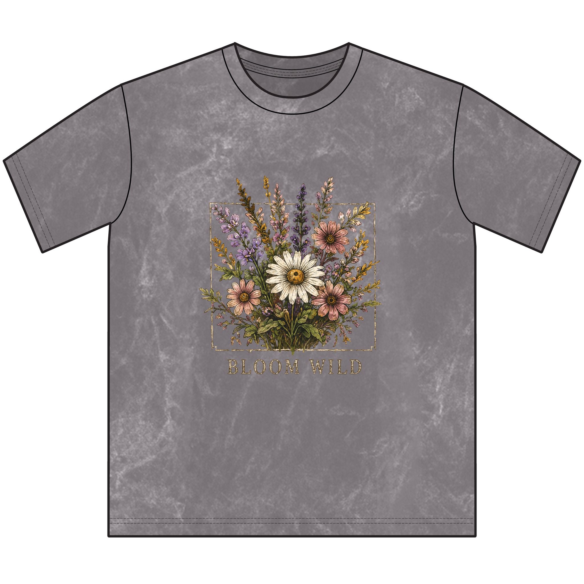 Vintage Floral Tee — "Bloom Wild" Crewneck