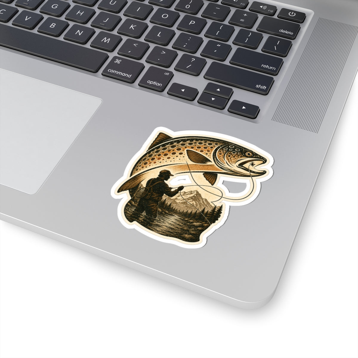 Mountain Fly Fishing Trout Sticker – Male 3 inch Matte
