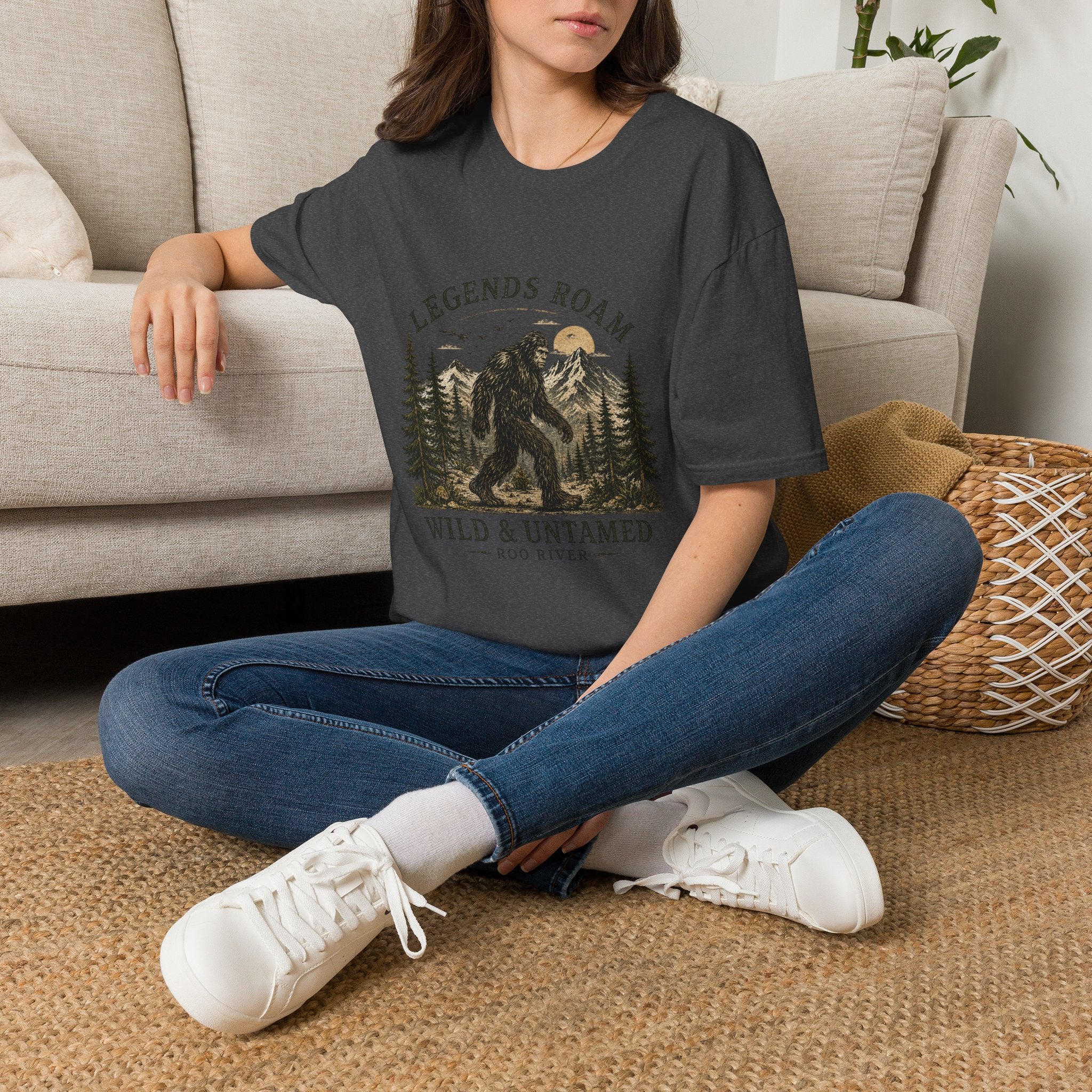 T-Shirt — 'Legends Roam' Bigfoot Graphic Tee | Wild & Untamed Nature Design