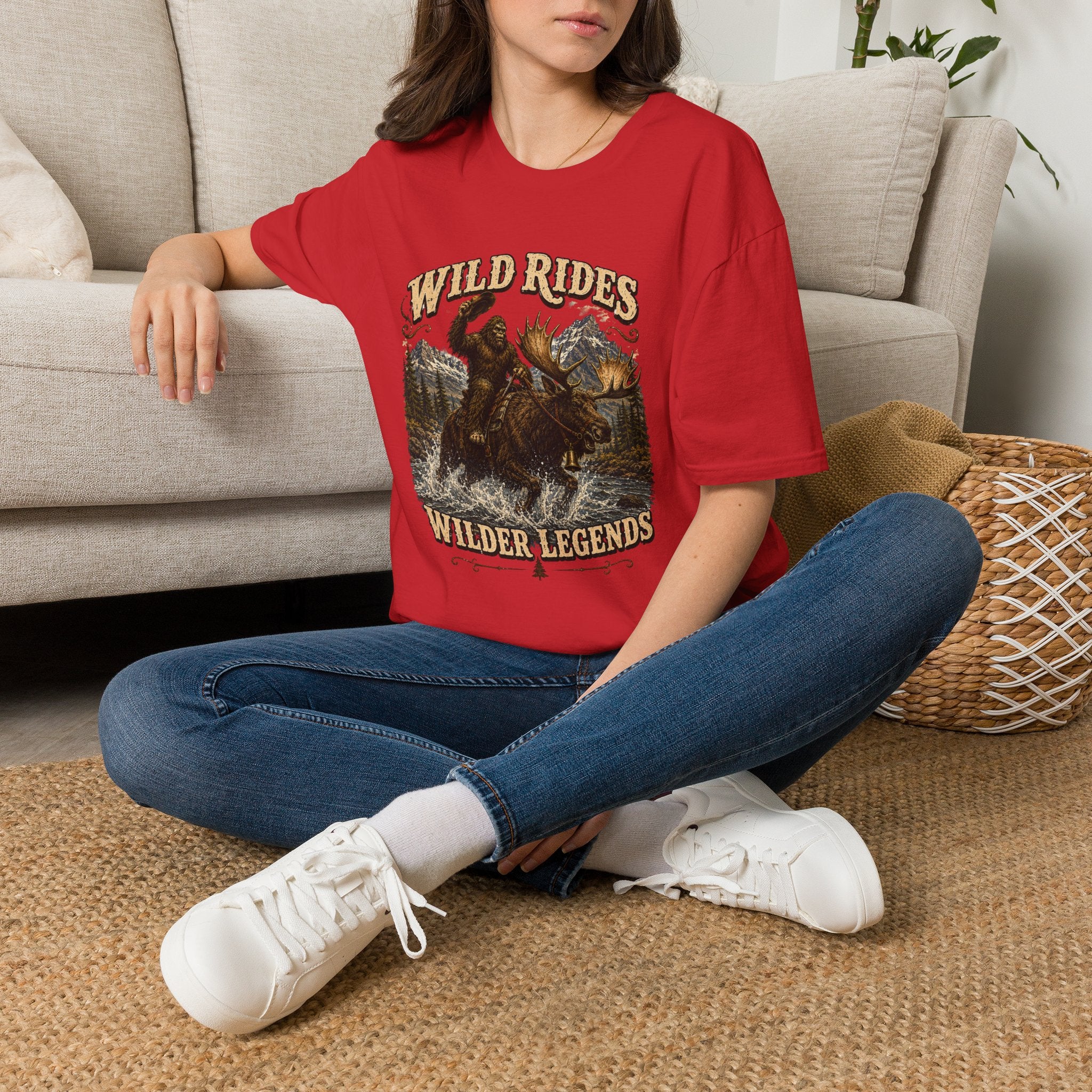 Wild Rides, Wilder Legends Bigfoot & Moose Graphic Tee