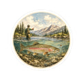 Trout Fly Fishing Sticker — 3 inch Matte