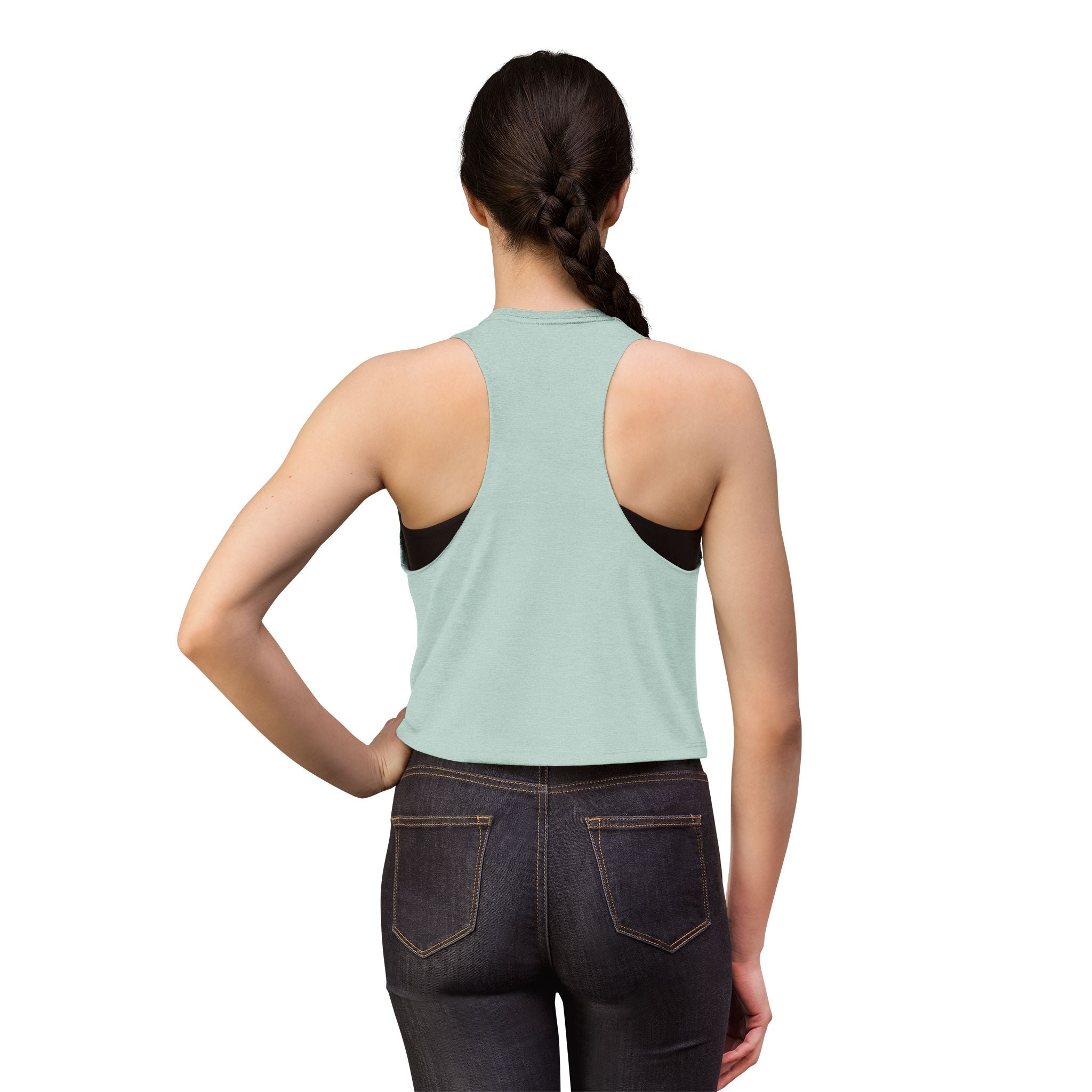 Moth & Wildflower Crop Top — Boho Nature Graphic Tank