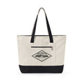 Canvas Tote Bag — Vintage Outdoors Floral Moth Zippered Tote