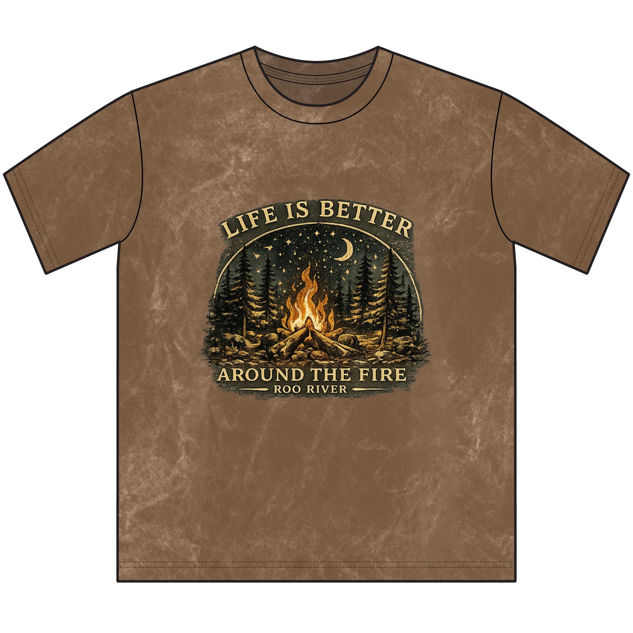 Campfire Graphic Tee — "Life Is Better Around the Fire" Vintage Outdoor T‑Shirt