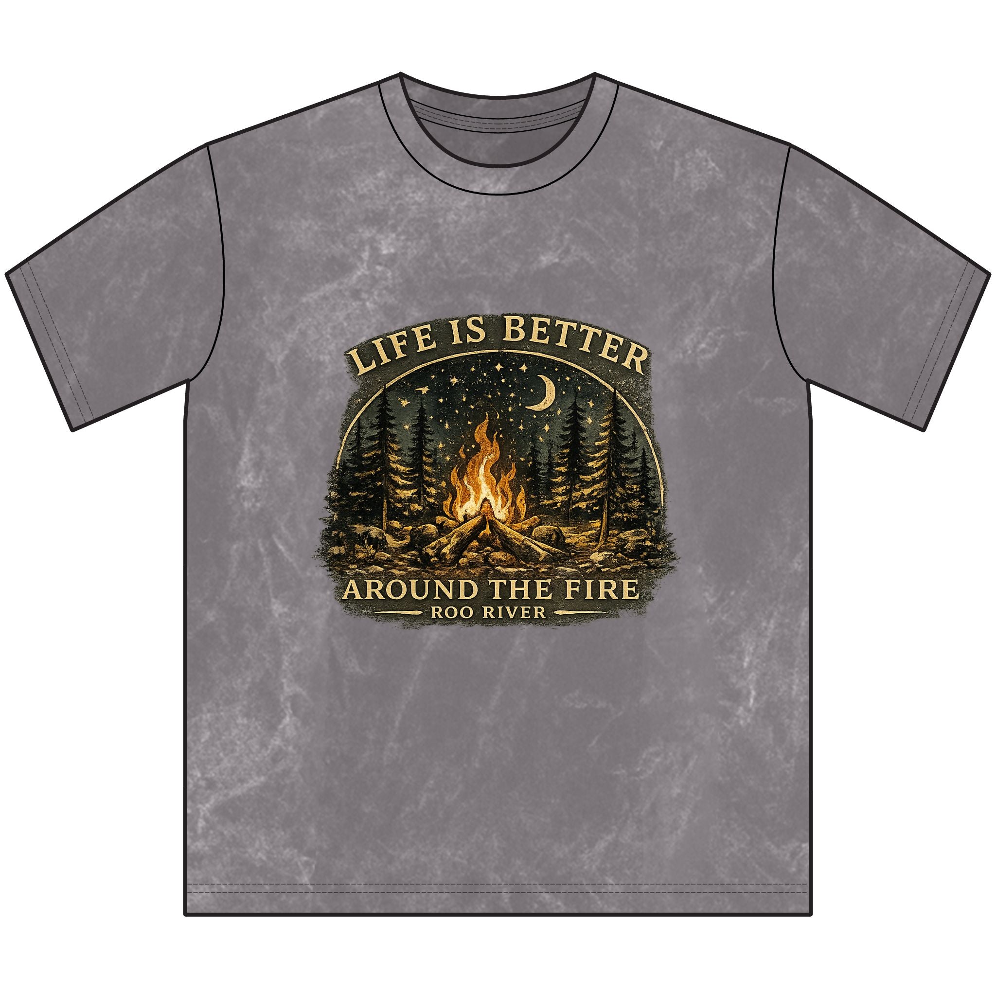 Campfire Graphic Tee — "Life Is Better Around the Fire" Vintage Outdoor T‑Shirt