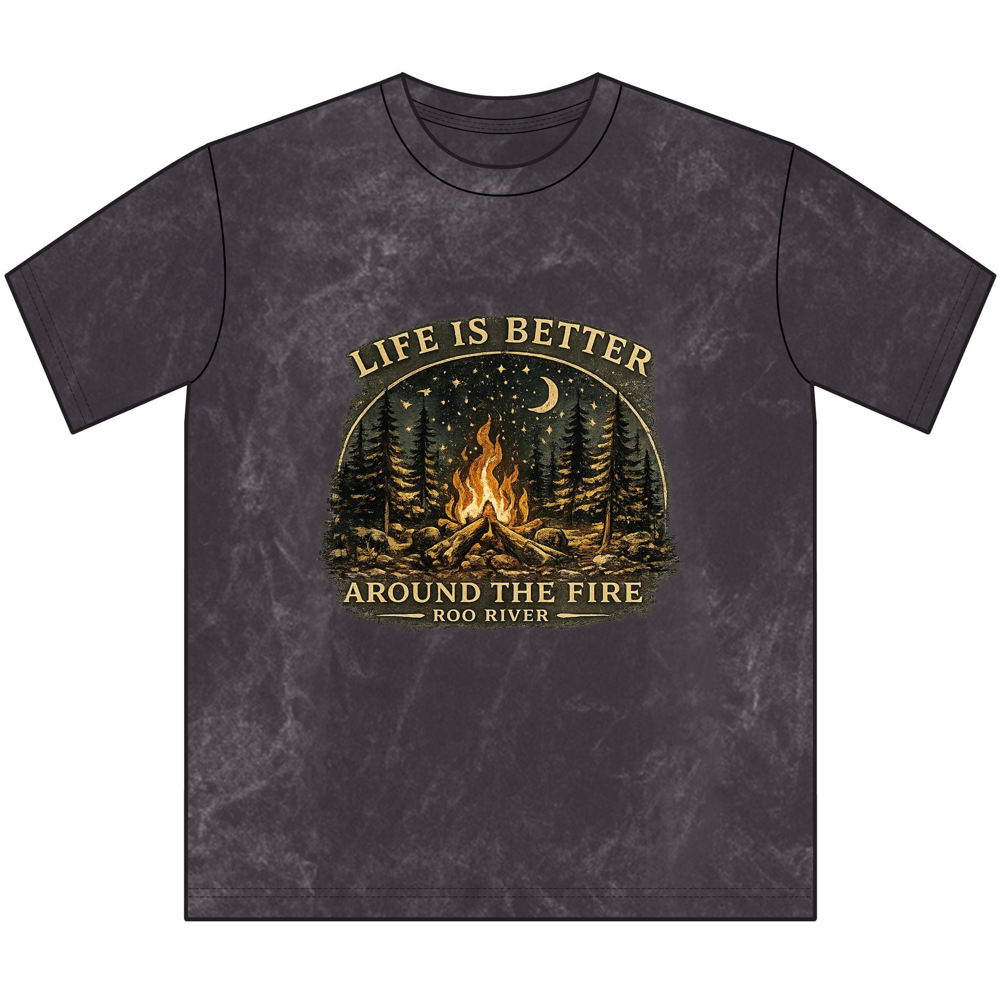 Campfire Graphic Tee — "Life Is Better Around the Fire" Vintage Outdoor T‑Shirt
