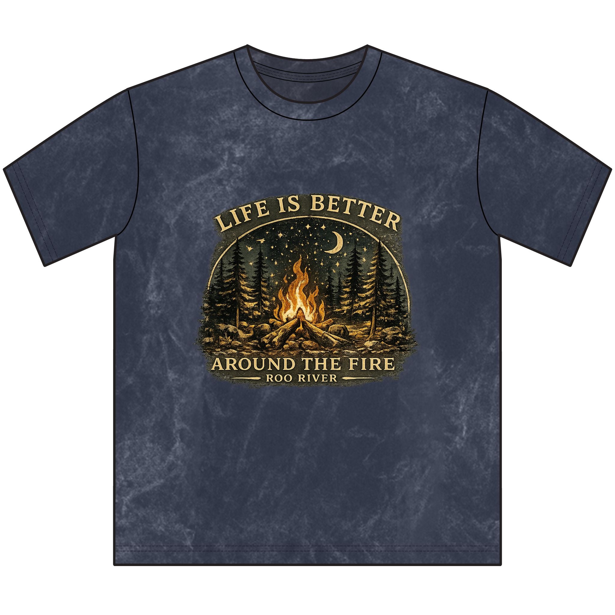 Campfire Graphic Tee — "Life Is Better Around the Fire" Vintage Outdoor T‑Shirt