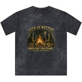 Campfire Graphic Tee — "Life Is Better Around the Fire" Vintage Outdoor T‑Shirt