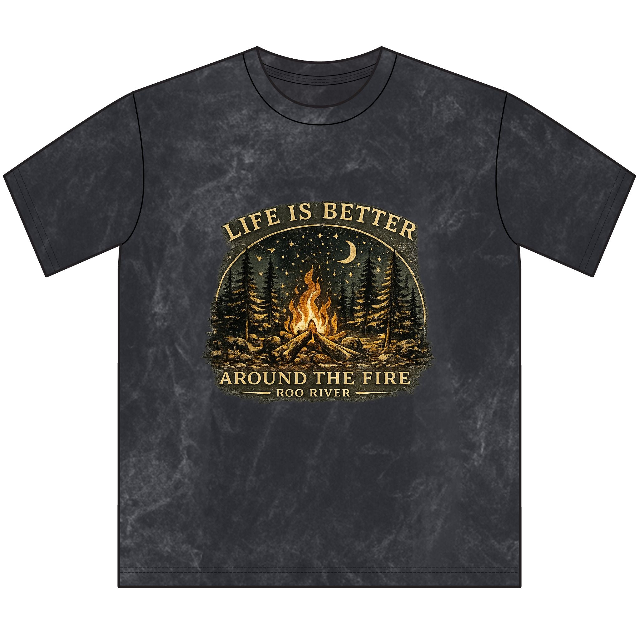 Campfire Graphic Tee — "Life Is Better Around the Fire" Vintage Outdoor T‑Shirt