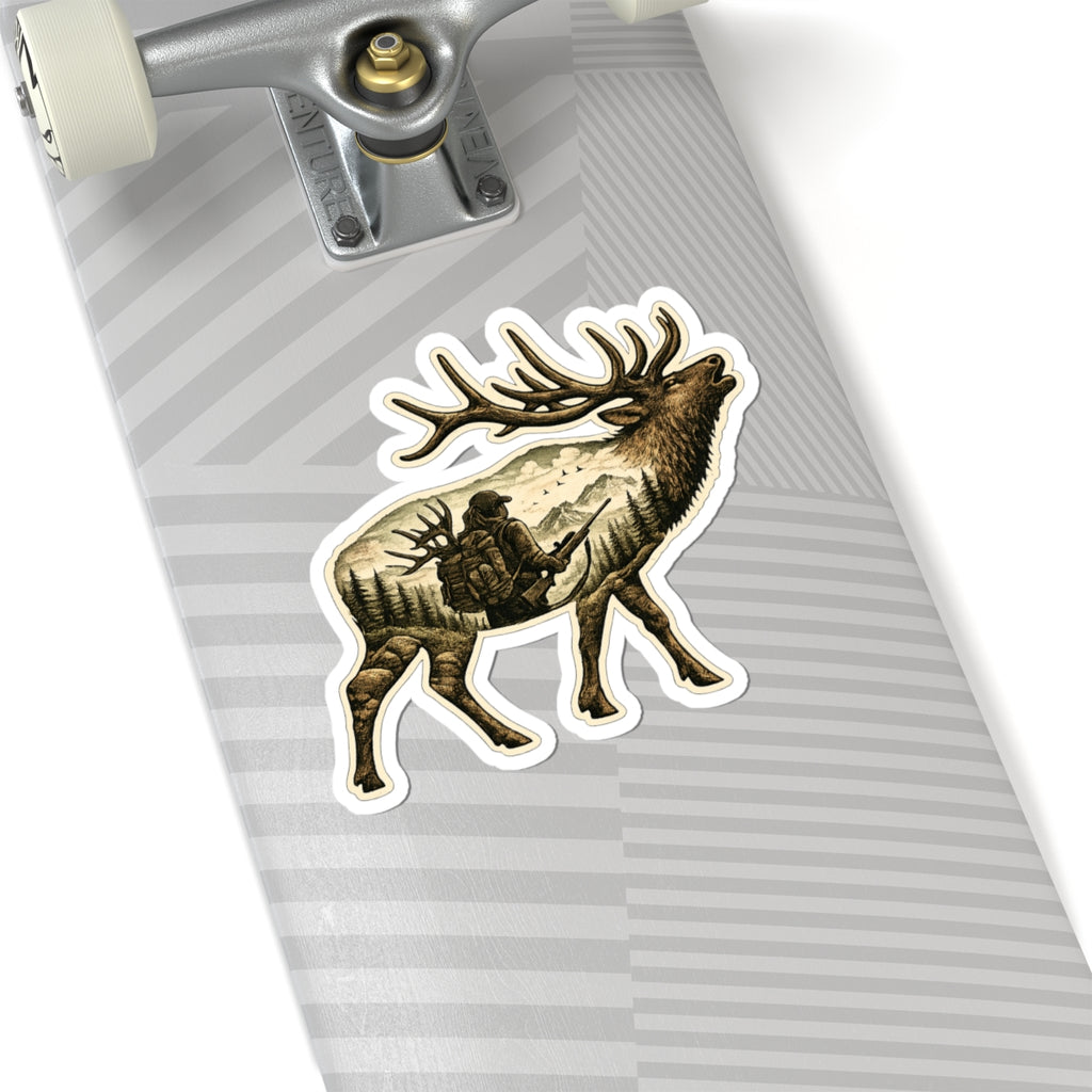 Bull Elk Hunter Sticker  – Female Version - 3 inch