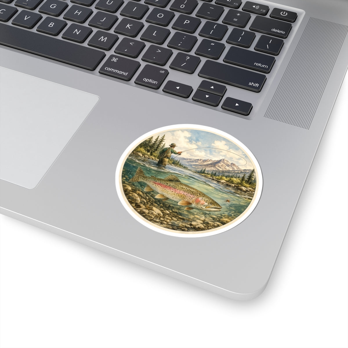 Trout Fly Fishing Sticker — 3 inch Matte