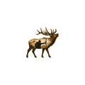 Water Resistant Bull Elk Archery Sticker — 3 inch glossy