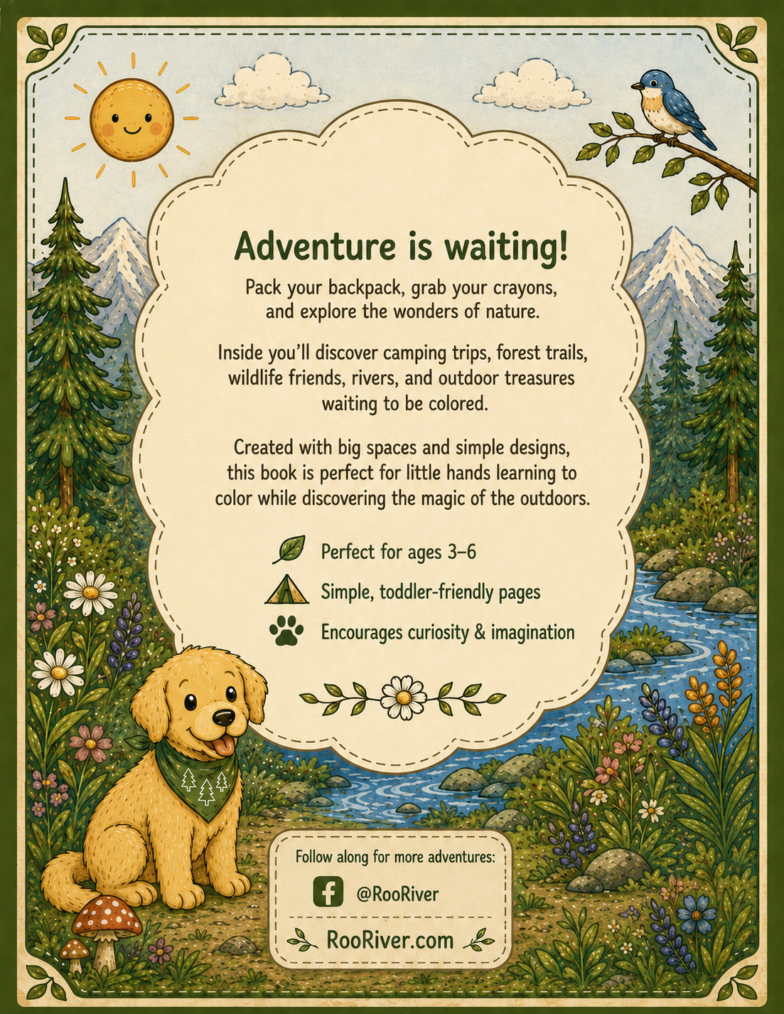My First Nature Coloring Book: Outdoor Adventures for Little Explorers Ages 3–6
