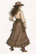 Western Cowgirl Vinyl Sticker