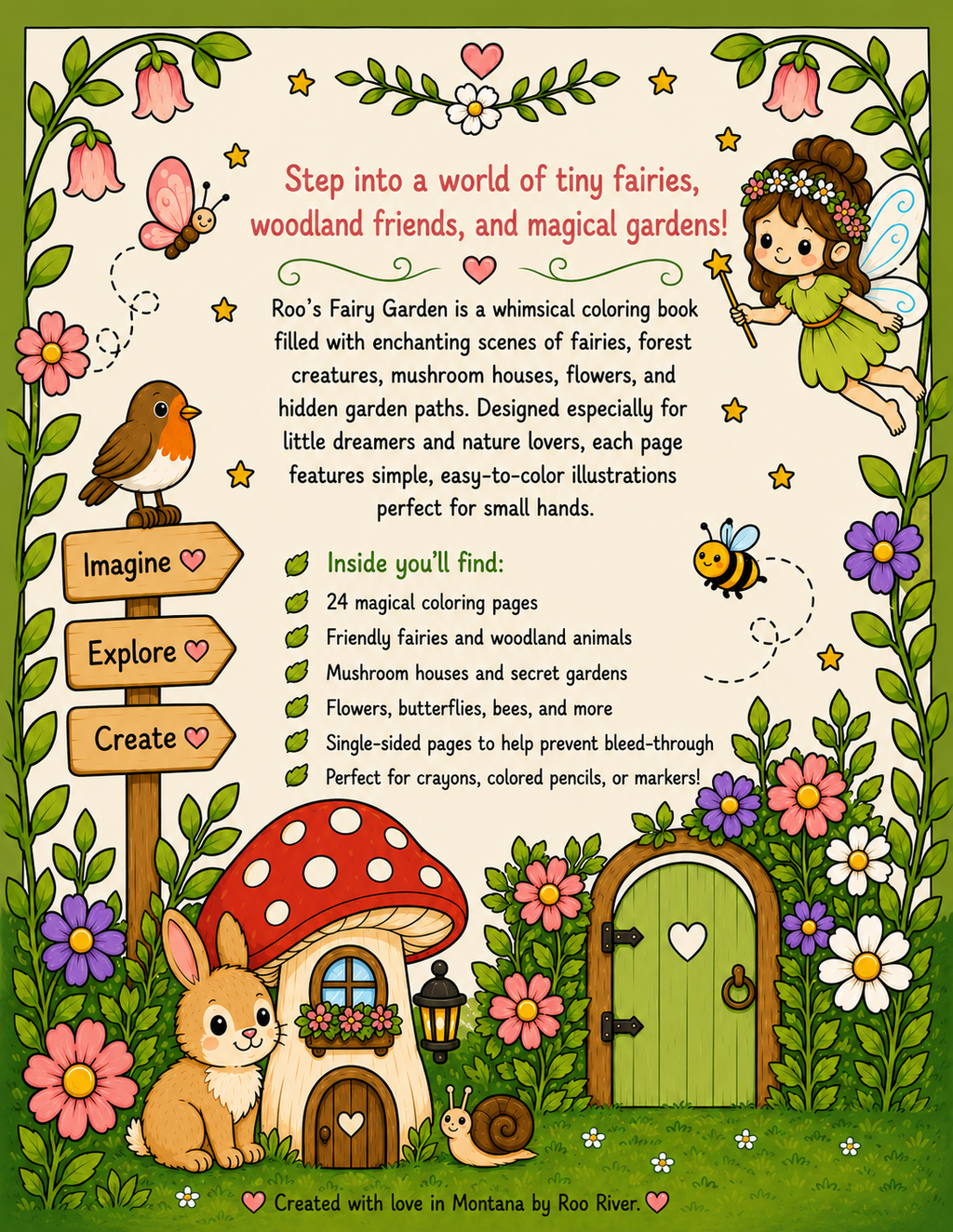 Roo's Fairy Garden: My First Coloring Book