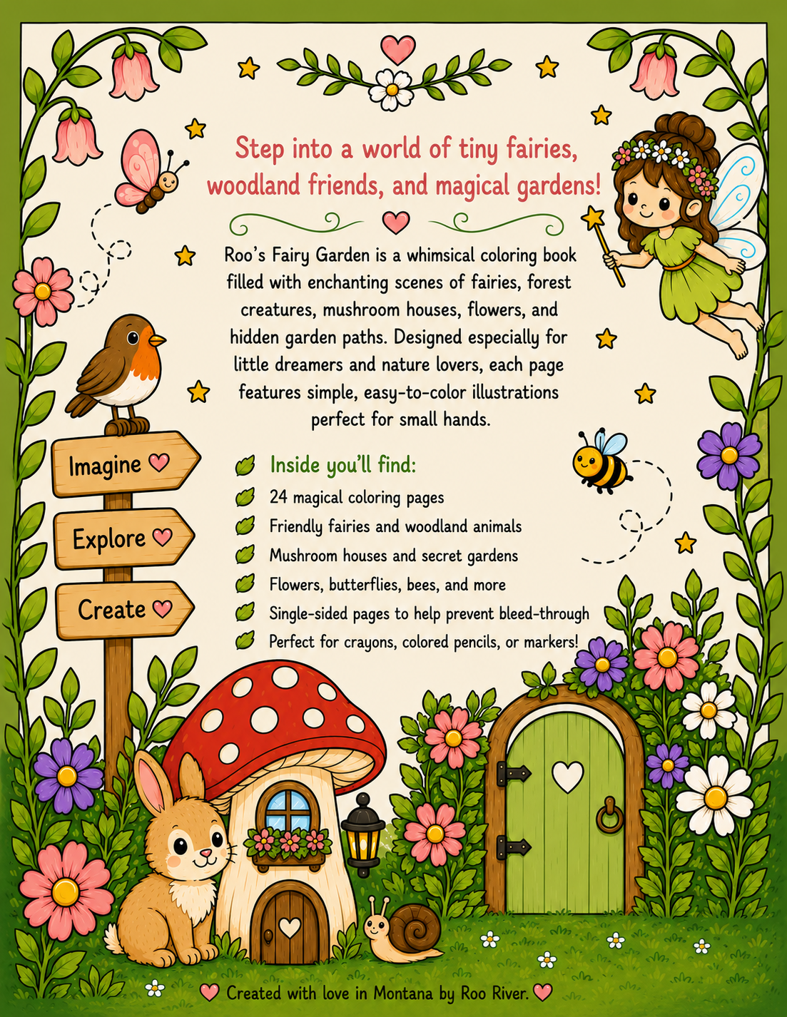 Roo's Fairy Garden: My First Coloring Book