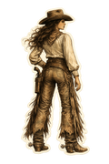 Vintage Cowgirl Sticker