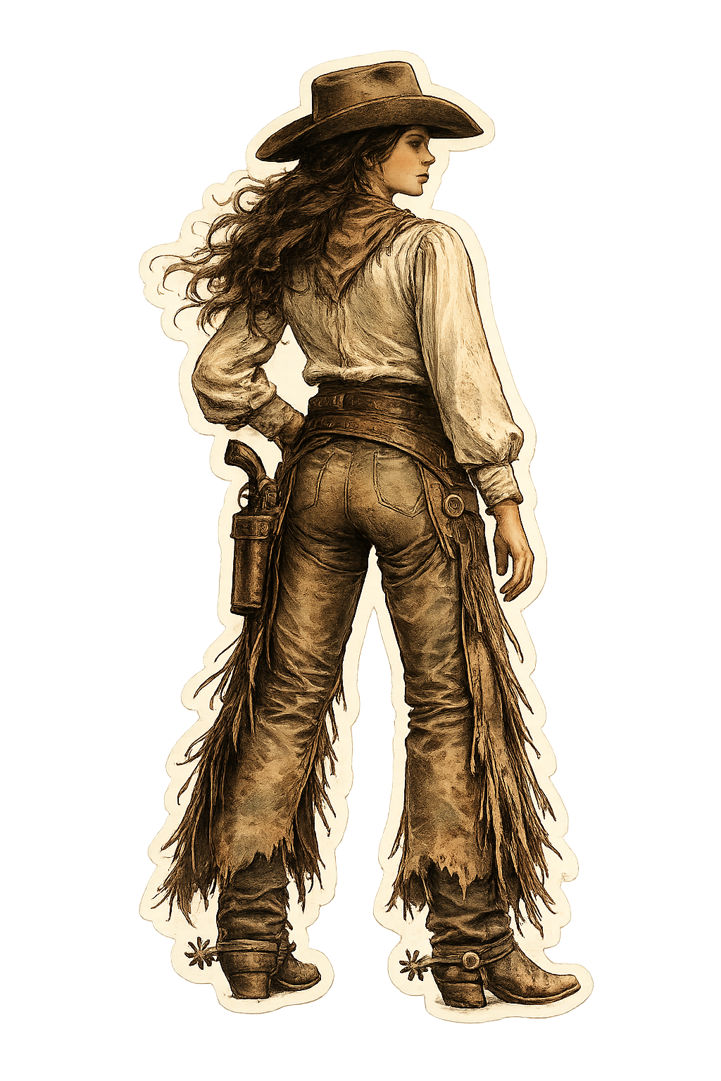 Vintage Cowgirl Sticker