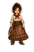 Little Wildflower Cowgirl Sticker