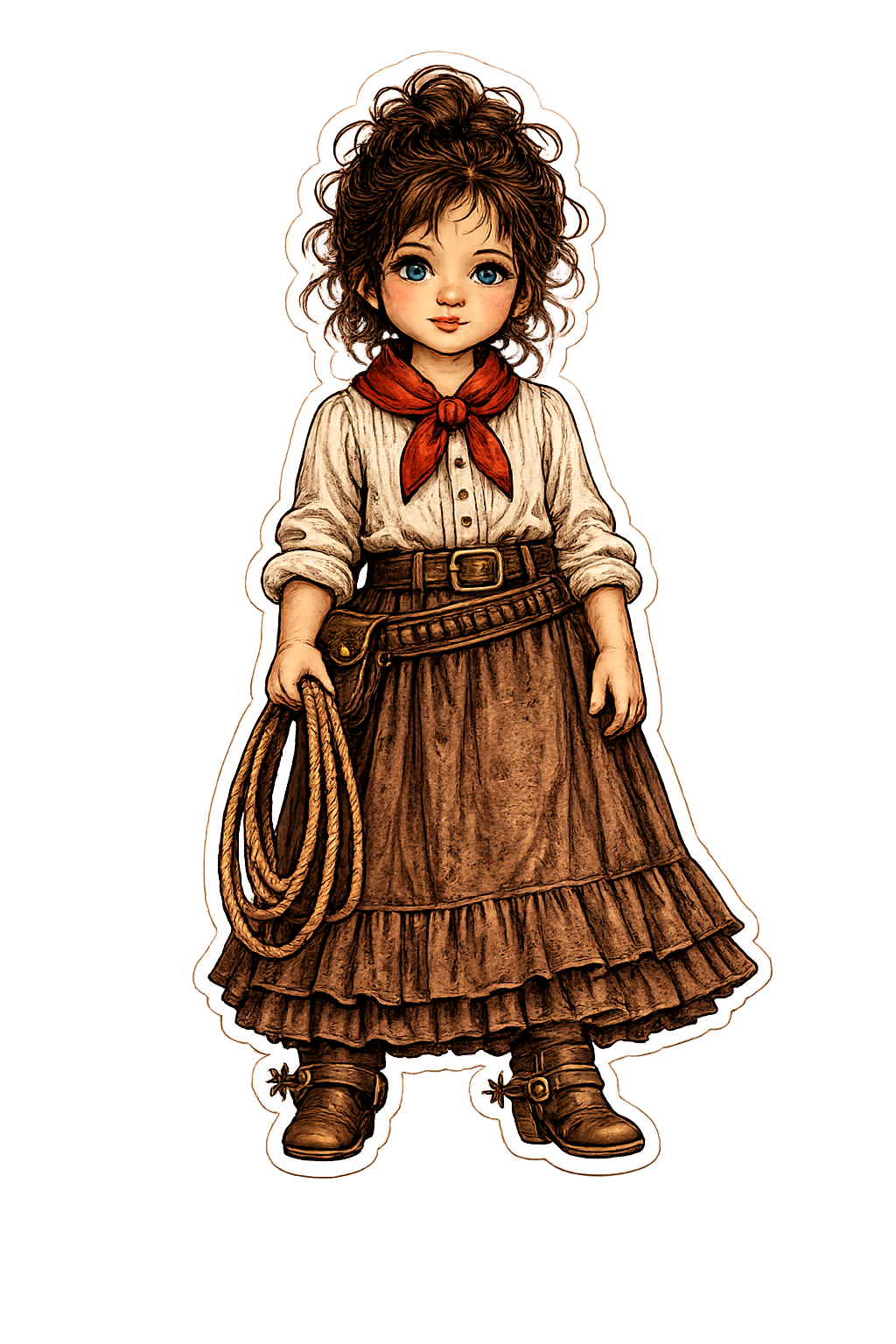 Little Wildflower Cowgirl Sticker