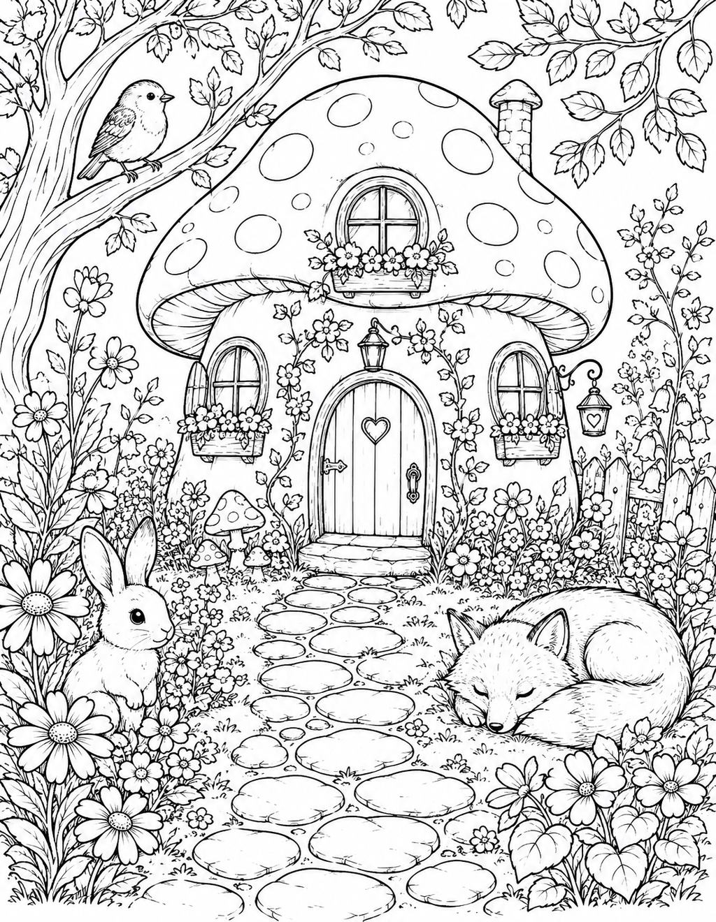 Fairy Garden Coloring Book — Roo's Fairy Garden: A Whimsical Woodland Coloring Book for Kids & Adults