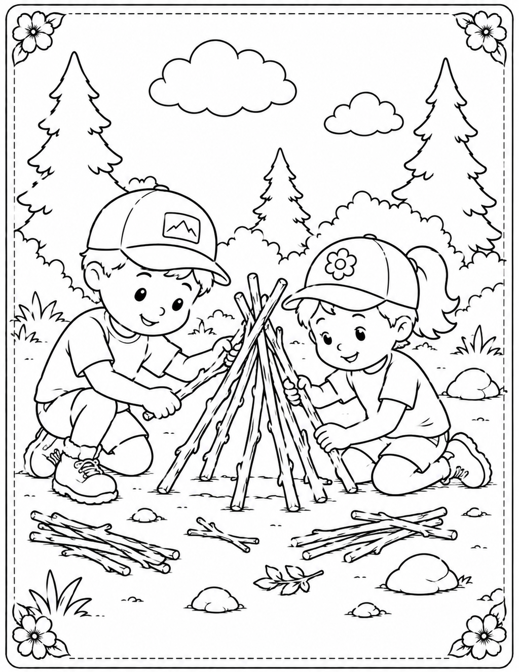 My First Nature Coloring Book: Outdoor Adventures for Little Explorers Ages 3–6